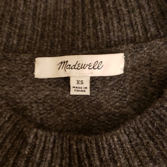 Madewell Star Print Knit Gray Wool Sweater - Picture 4 of 4